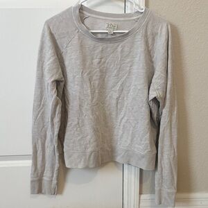 J. Crew Light Heather Gray Raglan Sweatshirt